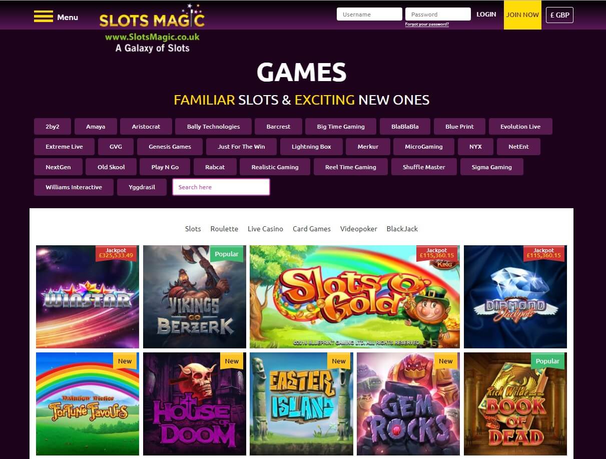 slots magic casino games